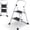White.., variant on Favory 2-Step Ladder with Wide Anti-Slip Platform & Thick Rubber Feet | Heavy Duty Foldable & Portable | 330 lbs Capacity, Steel Frame, Rubber Handgrip, Folding Step Stool-Black
