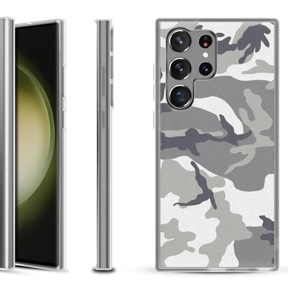 Shockproof Gel Phone Case for Samsung Galaxy S23 Ultra 5G, by OneToughShield ® - Urban Camo