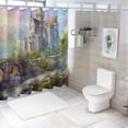 thumbnail image 7 of JEUXUS Beautiful Castle Backdrop Washable Dreamy Princess Castle Home Bathtubs Bathroom Curtain Decoration White, 7 of 7