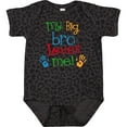 thumbnail image 3 of Inktastic My Big Bro Loves Me Little Brother Sister Boys or Girls Baby Bodysuit, 3 of 5