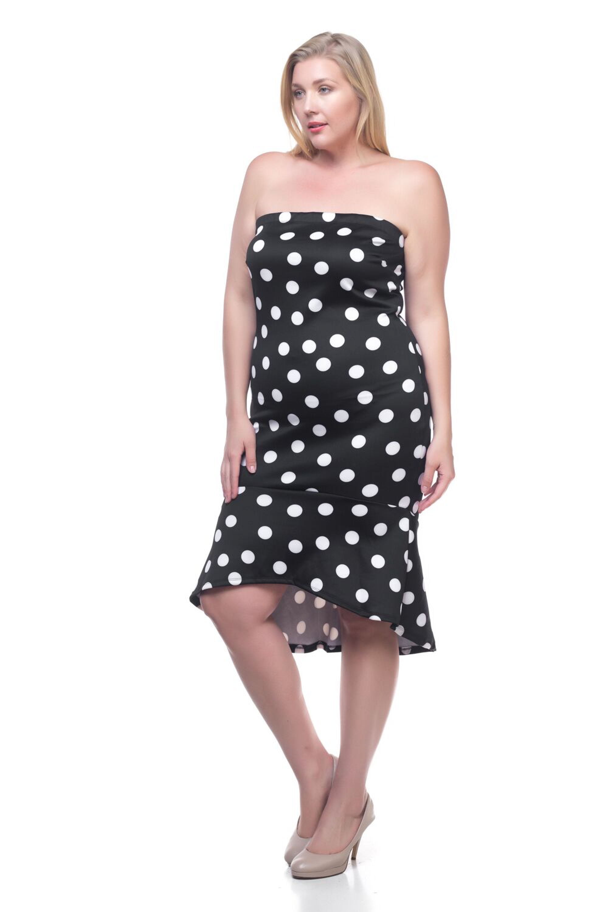 polka dot tube dress
