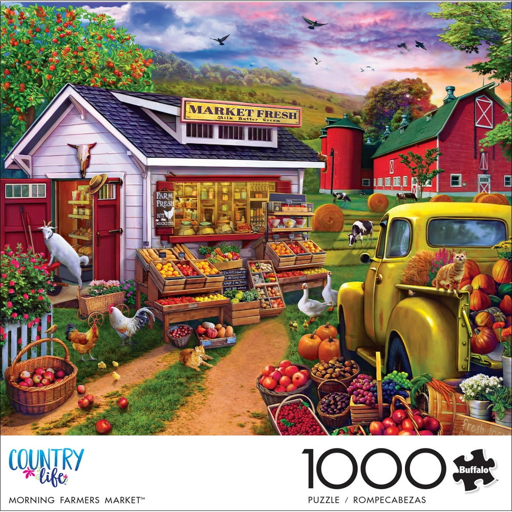 Buffalo Games Country Life Morning Farmers Market 1000 Pieces