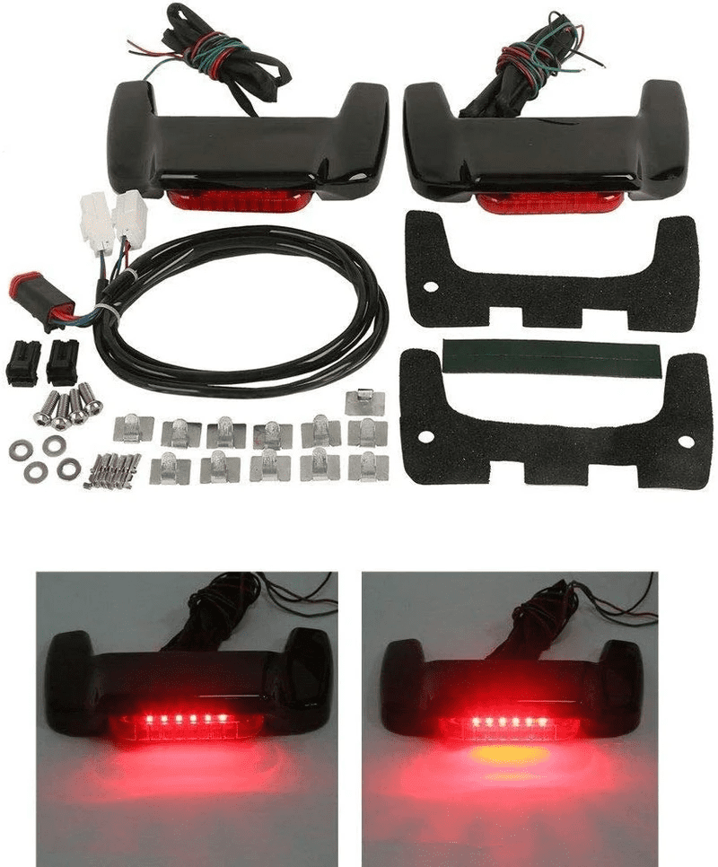 Eagle Lights SaddleLights Gloss Black Saddle Bag Lid Spoiler Kit with