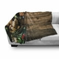 thumbnail image 3 of Harvest Soft Flannel Fleece Blanket, Vegetables on Wooden Table Healthy Options Organic Food Herbs and Spices Seasonal, Cozy Plush for Indoor and Outdoor Use, 50" x 70", Brown Green, by Ambesonne, 3 of 6