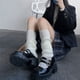 thumbnail image 4 of Lolita-calcetines largos de punto para mujer, calentadores de piernas, cubierta de pie cálida, calentador de brazos blanco, calcetines de ganchillo, puños de botas, Otoño e Invierno, 4 of 4