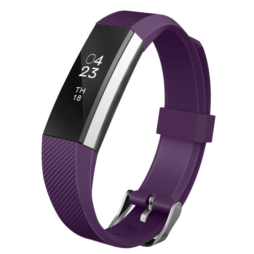 EEEKit Replacement Wrist Band Soft Silicon Strap Clasp Buckle For Fitbit Alta(Purple) by EEEKit