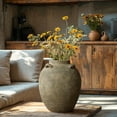 thumbnail image 3 of LuxenHome Rustic Brown Terracotta Cauldron 15 Inch Tall Vase, 3 of 9
