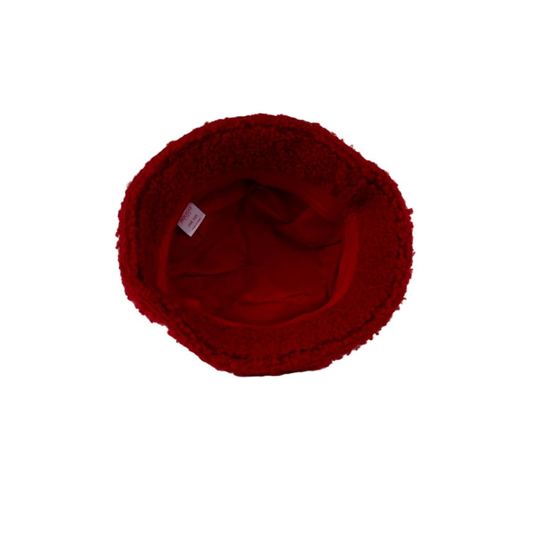 Christmas Santa Belt Sherpa Fleece Bucket Hat Party Accessory