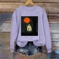 thumbnail image 5 of VKOYWKM Spooky Halloween Sweatshirt for Women Ghost Pumpkin Graphic Oversized Sweatshirt Crew Neck Long Sleeve Casual Fall Sweatshirt Holiday Party Pullover, 5 of 5