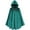 Green, variant on Hvyesh Men Women Hooded Renaissance Cloak Adult Halloween Medieval Victorian Cape Gothic Role-playing Cape