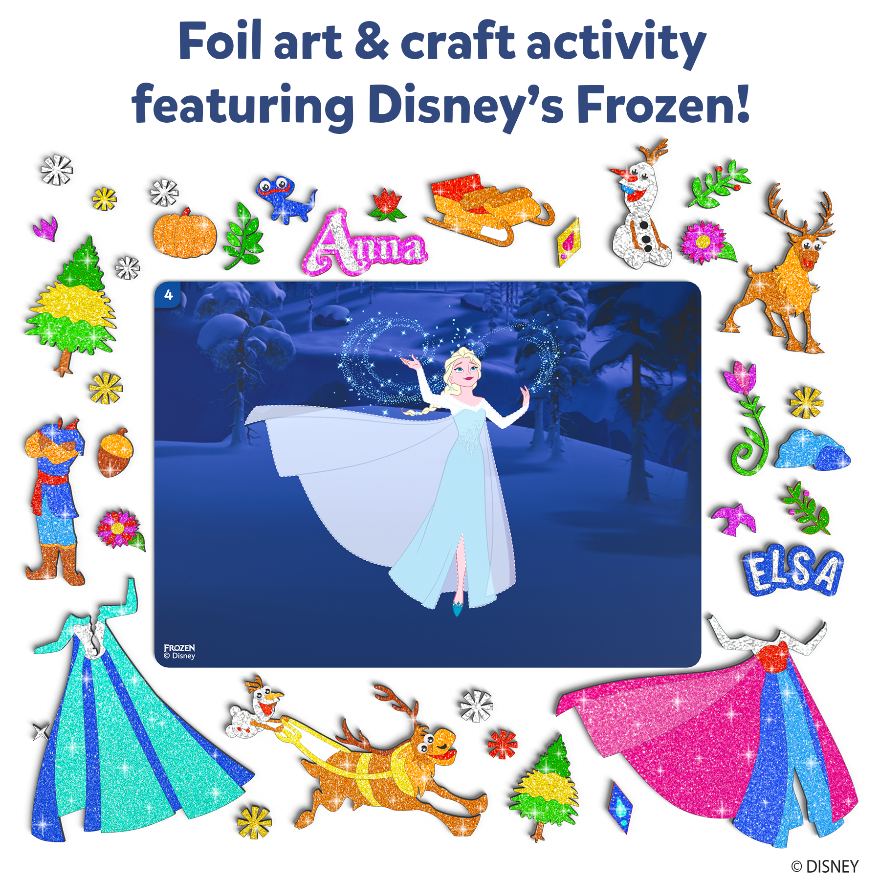Skillmatics Foil Fun Art Kit for Kids, Disney Frozen, No Mess DIY Creative Activity Set