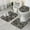 Brown Gray Camo, variant on Blue Navy Camo Classic Shapes Pattern Bathroom Rugs Sets 3 Piece,Toilet Cover Set,Absorbent Non Slip Bathroom Mats Sets with U-Shaped Contour Rug Toilet Rug Set