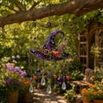 thumbnail image 3 of Halloween Witch Hat Acrylic Crystal Suncatchers for Windows, Wind Chime Hanging Ornament Light Catching Holiday Decor for Balcony Window Porch Garden Indoor Outdoor Halloween Party Home Wall, 3 of 6