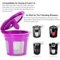 thumbnail image 2 of SHAR 6Pcs Reusable K Cups For Keurig, Reusable K CUP Coffee Filter Refillable Single K CUP for Keurig BPA Free（Purple+ spoon）, 2 of 5