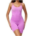 thumbnail image 2 of Viluyesy Shapewear for Womens, Tummy Control Compression Support Seamless Slim Fit Butt Lifter Yogo Trainer Bodysuit Purple M, 2 of 4