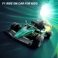 thumbnail image 3 of Aston Martin Racing Licensed 24V F1 Kids Ride On Car with Parent Remote Control, Rechargeable Battery Ride-On Toy, 3 Speeds, Music, 3 of 8