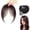 Wine, variant on Clip In Fringe Bangs Hairpieces for Women, Natural Looking Wispy Curved Bangs Hair Extension with Side Temples for Daily Wear Styling(Black,One Size)