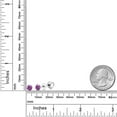 thumbnail image 2 of Gem Stone King Platinum Stud Earrings for Women Men Set with 5mm Round Fancy Purple Zirconia, 2 of 6