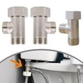 thumbnail image 3 of Leke All Metal Bidet T-Adapter 7/8 3/8 1/2 Adapter Thread 3 Way Pipe Fitting T Valve, 3 of 10