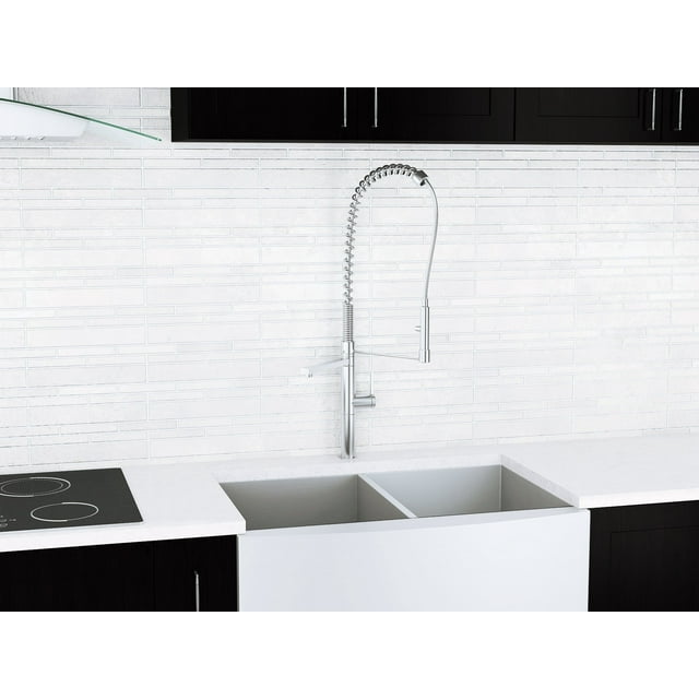 Ancona Acero Pull Down Single Handle Kitchen Faucet in Brushed Nickel