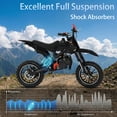 thumbnail image 6 of FONA 49cc 2-Stroke Dirt Bike for Kids 8-12, 25mph Mini Motorcycle with Dual Disc Brakes, Multi Terrain Tires, Suspension & Soft Seat Black, 6 of 7