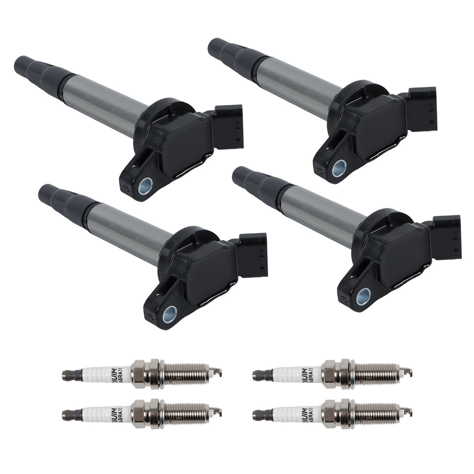 SINOCMP Complete Set of 4 Ignition Coil Pack and Spark Plugs Compatible with Corolla 2009-2018 Matrix Prius C-HR & CT200h 2011-2017 & iM xD 2009-2018 UF596