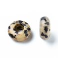 thumbnail image 2 of 50pcs Natural Dalmatian Jasper European Beads Large Hole Beads Rondelle 12x6mm Hole: 5mm, 2 of 2