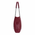 thumbnail image 5 of Wrangler Tote Bag for Women 2PCS Purses and Handbags Drawstring Shoulder Bag with Chain Straps, Burgundy, 5 of 5