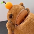 thumbnail image 4 of Mochila felpa Ygjytge Capybara Gran capacidad Regalos Navidad Cumpleaños, 4 of 9