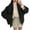 B-Black, variant on Women's Oversized Notch Lapel Pea Coat - Button Front Fall Winter Warm Jacket Olive Green