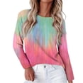 thumbnail image 2 of Endives Long Sleeve Shirts For Women Long Sleeve Crew Neck Shirts Basic Tee Soft Comfy Printed Tops Blouse Womens T Shirts, 2 of 7