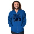 thumbnail image 4 of Father's Day World's Greatest Dad Men's Big & Tall Graphic Zip Up Hoodie Brisco Brands 2X, 4 of 5