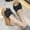 Black, variant on Ichuanyi Slippers for Women Women Bowknot Beach Summer Slippers Slope Heels Plus Size Shoes