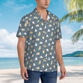 thumbnail image 5 of Xecao Cute Cats And Dogs print Hawaiian shirt - a stylish short-sleeve button-down for men, perfect for casual beach and tropical outings., 5 of 9