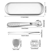Taihexin 14 Pcs Callus Shaver Set, Callus Remover for Feet, Stainless Steel Foot File Head Care Hard Skin Remover for Hand and Foot Care Tools