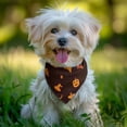 thumbnail image 2 of Dog Bandana 1 Pack,Orange Halloween Spooky Elements Bandanas for Dogs,Cat Bandana,Small/ Large Dog Bandana 2 Size,Dog Bandanas Girl Boy, 2 of 5