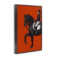 thumbnail image 4 of Stupell Industries Jockey & Horse on Orange Sports Painting Black Framed Art Print Wall Art, 20 x 30, 4 of 10