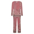 thumbnail image 5 of Xunlbb Womens Pajamas Sets Ladies' Gradient Printed Casual Top Pants Pajama Set S-3XL, 5 of 6