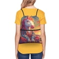 thumbnail image 4 of Naloa Meditating Cute Horse Drawstring Backpack String Bag Cinch Water Resistant for Gym Shopping Sport Yoga, 4 of 6