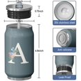 thumbnail image 3 of 12 Oz Blue Coffee Travel Mug for Dad with Lid, Double Wall Vacuum Reusable Stainless Steel Water Bottle Leak Proof Insulated Hot Cold Coffee Cup Gift for Fathers Day(1pcs), 3 of 5