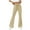 Beige, variant on Yoga Pants Women Flared Drawstring Comfy Trendy Slimming Yoga Pants Elastic Spandex High Waist 7/8 Length Pants Solid Leggings for Ladies Joggers Party Black