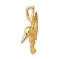 thumbnail image 6 of 14k Yellow Gold Hummingbird Chain Slide Charm Pendant, 6 of 7