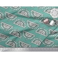 thumbnail image 2 of Soimoi Polyester Crepe Fabric Floral Block Printed Fabric 1 Yard 52 Inch Wide, 2 of 3