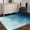 Blue, variant on Round Area Rug 7 Ft, Black Grey Ombre Washable Non-Slip Circle Carpet for Living Room/Bedroom, Coastal Beach Modern Abstract Art Low-Profile Large Runner Mat Collection Rugs for Indoor