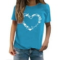 thumbnail image 1 of T-Shirts de la Saint-Valentin pour Femmes, T-Shirts Graphiques Cœur d'Amour, T-Shirts Graphiques Mignons pour Adolescentes, T-Shirts Décontractés Imprimés pour la Saint-Valentin, T-Shirt Col Rond Imprimé, Chandail pour Femmes, 1 of 8