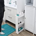 thumbnail image 4 of Evideco 3 Tier Slim Rolling Multi Purpose Utility Cart Kitchen-Bath - 28.4" H x 21.3" L x 4.8"W White, 4 of 8