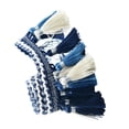 thumbnail image 1 of Cortina De 1 Yarda Costura Borla Flecos Recorte Accesorios De Cinta Decoración Del Hogar - Azul + blanco Sunnimix Bordes Bordes Borla, 1 of 8