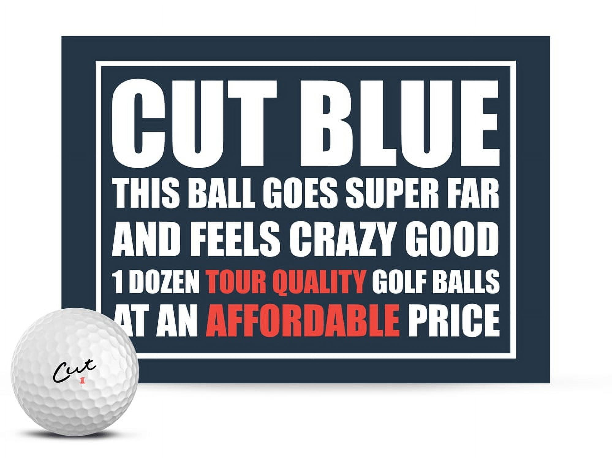 (2 pack) Cut Golf Blue Golf Balls, 4 Piece Urethane, 12 Pack, White