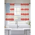 thumbnail image 5 of Independence Day Sheer Curtains 54 Inch Length 2 Panels for Living Room, American Flag Red Blue White Flowers Voile Kitchen Curtain Set, Luxury Privacy Drapes Window Treatment for Bedroom, 5 of 7