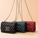 thumbnail image 4 of Bolso bandolera para mujer, bolso de hombro acolchado, bolsos de mano, bolso de hombro mediano, carteras de moda, bolsos de noche, cuero vegano, negro, bolso con asa larga, 4 of 5
